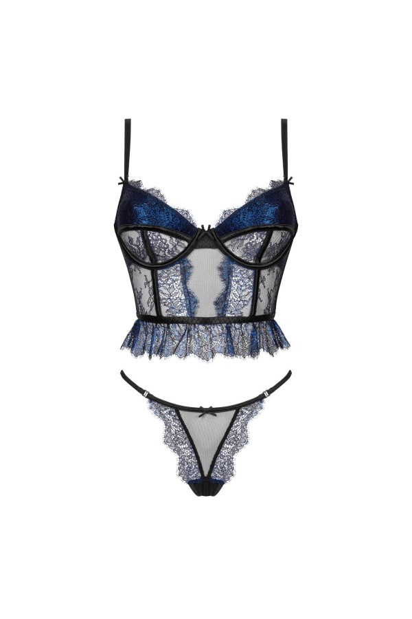Saphira 2er Set blau-schwarz von Beauty Night Fashion kaufen | Fesselliebe