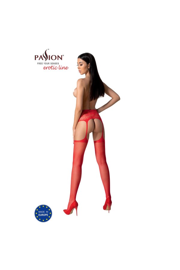 Strumpfhose offen (ouvert Strumpfhose) rot S028 von Passion-Exklusiv kaufen | Fesselliebe