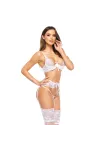 Rose 3-tlg. Dessous-Set von Beauty Night Fashion weiß kaufen - Fesselliebe