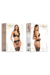 Rose 3-tlg. Dessous Set schwarz von Beauty Night kaufen - Fesselliebe