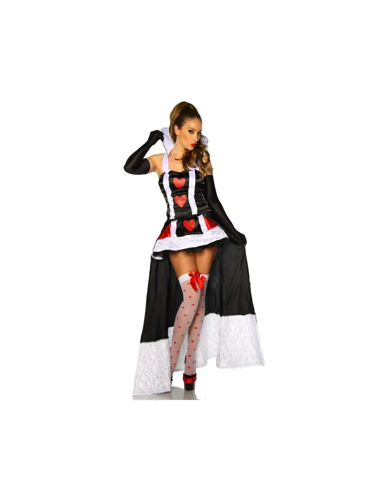 Alice-im-Wunderland-Kostüm schwarz/weiß/rot kaufen - Fesselliebe