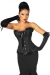 Burlesque-Satin-Corsage schwarz kaufen - Fesselliebe