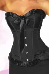 Burlesque-Satin-Corsage schwarz kaufen - Fesselliebe