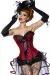 Burlesque-Satin-Corsage rot/schwarz