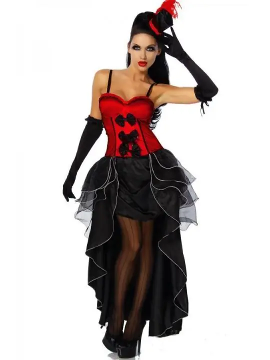 Cabarett-Kostüm rot/schwarz kaufen - Fesselliebe