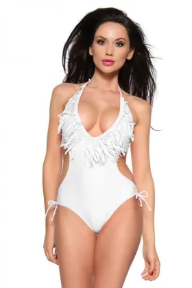 Monokini mit Fransen weiß kaufen - Fesselliebe