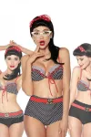 Vintage-Bikini schwarz/rot/weiß kaufen - Fesselliebe