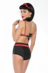 Vintage-Bikini schwarz/rot/weiß kaufen - Fesselliebe