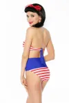 Vintage-Bandeau-Bikini blau/rot/weiß kaufen - Fesselliebe