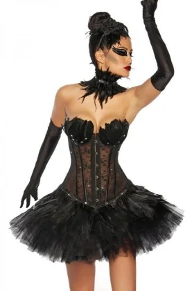 Black Swan / White Swan Corsage schwarz