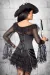 Piratenkleid / Long-Bluse schwarz