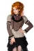 Steampunk-Bluse mit Jabot braun/beige