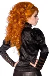 Steampunk-Bluse mit abnehmbarem Jabot schwarz kaufen - Fesselliebe