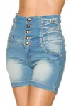 Jeans-Shorts mit hochgeschnittenem Bund blau kaufen - Fesselliebe