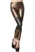 Wetlook-Leggings mit Leo Print schwarz/leo