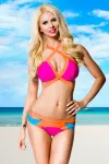 farbenfroher Bikini pink/orange/blau kaufen - Fesselliebe