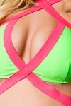 farbenfroher Bikini grün/pink/gelb kaufen - Fesselliebe