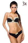 BH-Set im 3er Pack schwarz/beige kaufen - Fesselliebe