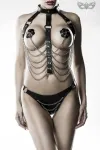 3-teiliges Kettenharness-Set von Grey Velvet schwarz von Grey Velvet kaufen - Fesselliebe