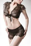 2-teiliges Spitzencami-Set von Grey Velvet schwarz von Grey Velvet kaufen - Fesselliebe