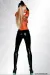 Wetlook-Leggings schwarz von Saresia