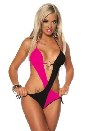 Monokini schwarz/pink von Saresia