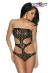 Monokini schwarz/gold von Saresia kaufen - Fesselliebe