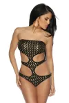 Monokini schwarz/gold von Saresia kaufen - Fesselliebe