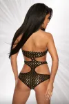 Monokini schwarz/gold von Saresia kaufen - Fesselliebe