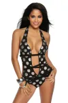 Monokini schwarz/silber von Saresia kaufen - Fesselliebe