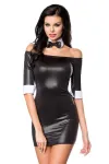 Minikleid mit Fliege schwarz/weiß von Saresia kaufen - Fesselliebe