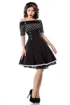 Vintage-Kleid schwarz/weiß/dots von Belsira kaufen - Fesselliebe