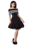 Vintage-Kleid schwarz/weiß/stripe von Belsira kaufen - Fesselliebe