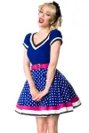 Kleid mit Gürtel blau/rosa/weiß von Belsira kaufen - Fesselliebe