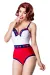 Marine Swimsuit weiß/blau/rot von Belsira