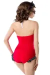 Retro Look Swimsuit rot/schwarz/weiß von Belsira kaufen - Fesselliebe