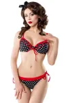 Retro Bikini schwarz/weiß/rot von Belsira kaufen - Fesselliebe