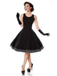 Swing-Kleid mit Cape schwarz/weiß von Belsira kaufen - Fesselliebe