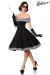 schulterfreies Swing-Kleid schwarz/weiß von Belsira