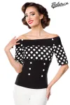 Jersey-Top schwarz/weiß/dots von Belsira kaufen - Fesselliebe