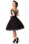 schulterfreies Swing-Kleid schwarz/weiß von Belsira kaufen - Fesselliebe