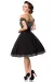 schulterfreies Swing-Kleid schwarz/weiß von Belsira