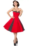 Vintage-Kleid mit Bolero rot/schwarz/weiß von Belsira kaufen - Fesselliebe