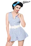 Retro-Jumpsuit blau/weiß von Belsira kaufen - Fesselliebe