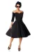 Belsira Premium Vintage Swing-Kleid schwarz von Belsira