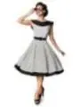 Belsira Premium Vintage Swing-Kleid weiß/schwarz von Belsira kaufen - Fesselliebe