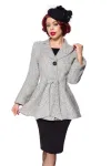 Belsira Premium Blazer-Jacke mit Gürtel schwarz/weiß von Belsira kaufen - Fesselliebe