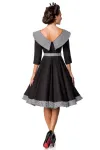 Premium Vintage Swing-Kleid schwarz/weiß von Belsira kaufen - Fesselliebe