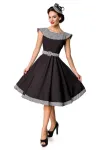 Premium Vintage Swing-Kleid schwarz/weiß von Belsira kaufen - Fesselliebe