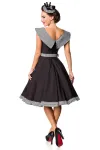 Premium Vintage Swing-Kleid schwarz/weiß von Belsira kaufen - Fesselliebe